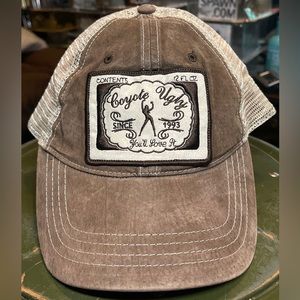 COYOTE UGLY “Since 1993 You’ll Love It” Trucker NWOT 70% Leather 30% Polyester